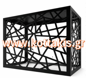 AeroLine | Αρχιτεκτονικό Μεταλλικό Κάλυμμα Κλιματιστικού (Laser Cut) No1