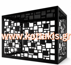 AeroLine | Αρχιτεκτονικό Μεταλλικό Κάλυμμα Κλιματιστικού (Laser Cut) No7