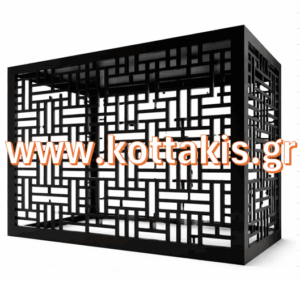 AeroLine | Αρχιτεκτονικό Μεταλλικό Κάλυμμα Κλιματιστικού (Laser Cut) No3