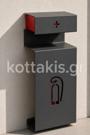 Μεταλλική Θήκη Πυροσβεστήρα & Πρώτων Βοηθειών 6lt